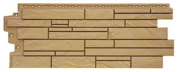 Фасадная панель Grand Line Скала Стандарт песочная купить в Наволоках