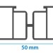 Лага алюминиевая KRONEX 50x25x3000 мм несущая купить в Наволоках
