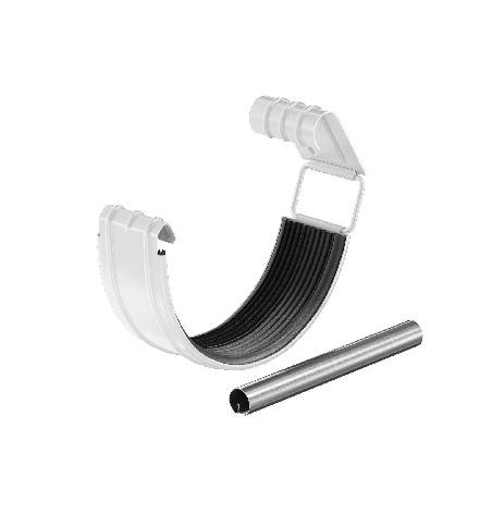 Водосток Aquasistem, система 150/100 - Соединитель желоба с резиновым уплотнителем RAL 9003 Белый купить в Наволоках