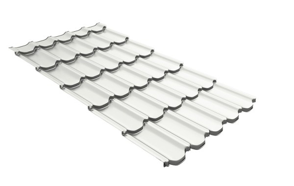 Металлочерепица квинта плюс с 3D резом 0,5 Satin RAL 9003 сигнальный белый купить в Наволоках