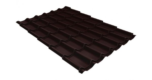 Металлочерепица классик 0,5 Satin RAL 8017 шоколад купить в Наволоках