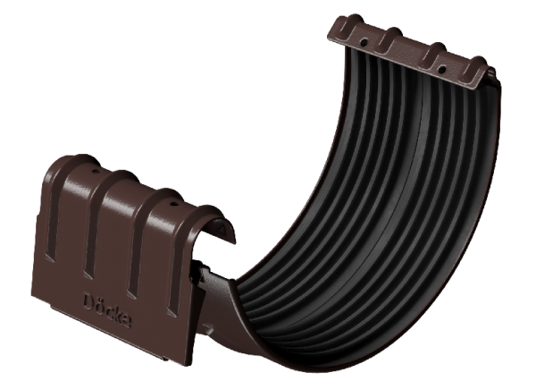 Соединитель желобов D125 Döcke STAL PREMIUM Шоколад, (RAL 8019) купить в Наволоках