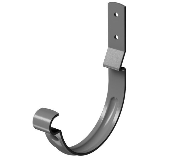 Карнизный крюк короткий (гнутый) D125 Döcke STAL PREMIUM Графит, (RAL 7024) купить в Наволоках
