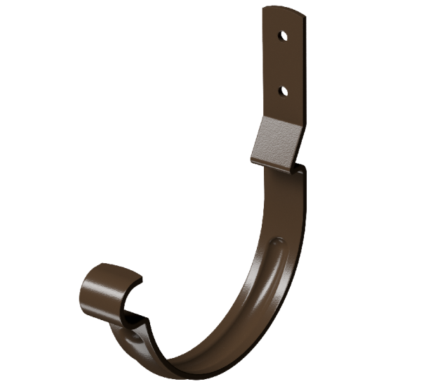 Карнизный крюк короткий (гнутый) D125 Döcke STAL PREMIUM Каштан, (RAL 8017) купить в Наволоках