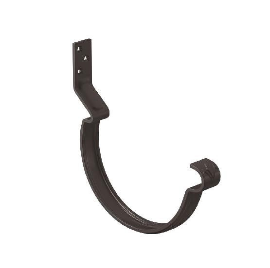 Водосток Aquasistem, система 125x90 - Крюк крепления желоба короткий RR 32 Тёмно Коричневый купить в Наволоках